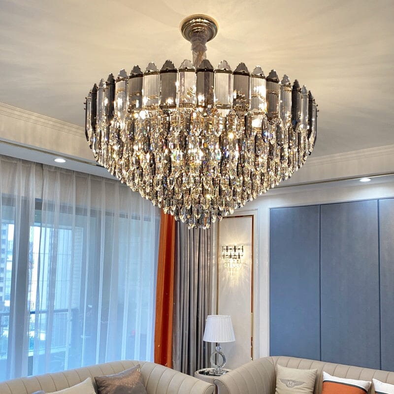 Lucile Jean Luxury smoke-Grey Crystal Chandelier