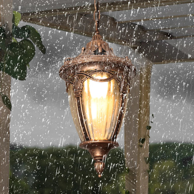 Céleste Outdoor Black Pendant Chandelier Pavilion Light