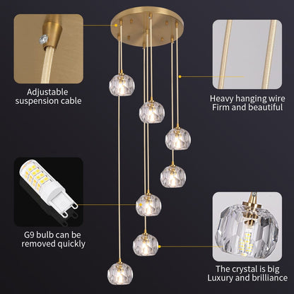 Clara Crystal Charm Pendant Light