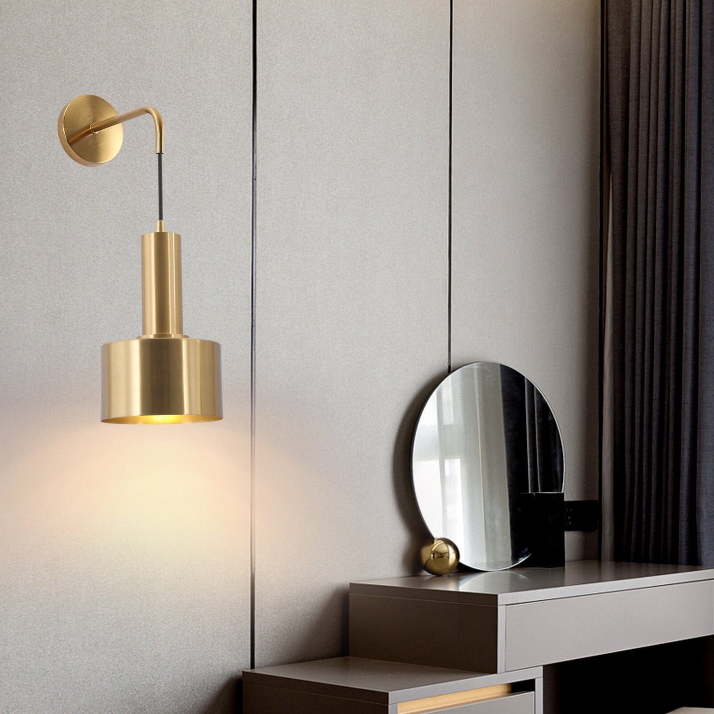Camille Gold Adjustable Wall Lamp with Modern Finish