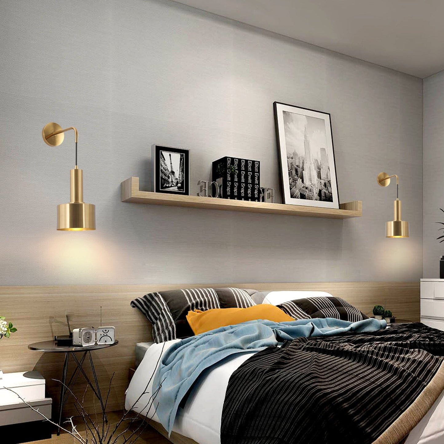 Camille Gold Adjustable Wall Lamp with Modern Finish