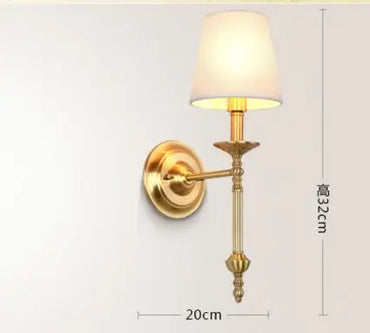 Adèle Vintage Copper Fabric Wall Light