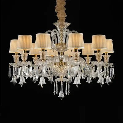 Minimalist Crystal Candle Chandelier for Living Room and Bedroom