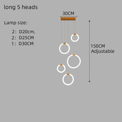 Élodine Acrylic Ring LED Pendant Chandelier