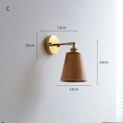 Marianne Wood Wall Lamp Pull Chain Modern