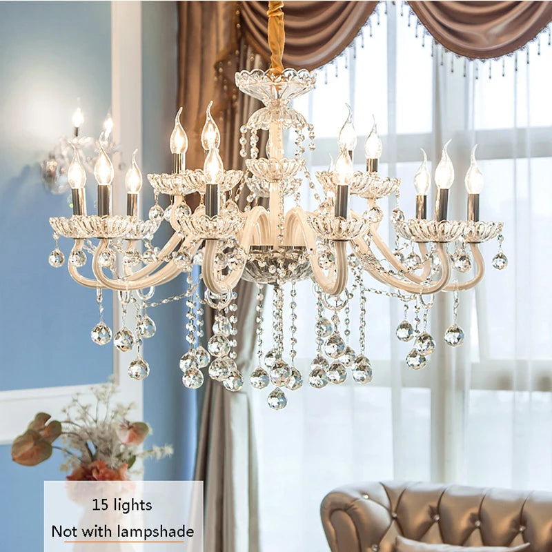 Modern Crystal Candle Chandelier for Bedroom and Restaurant