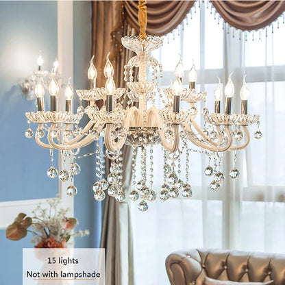Modern Crystal Candle Chandelier for Bedroom and Restaurant