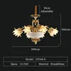 Colette Brass Glass Pendant Chandelier