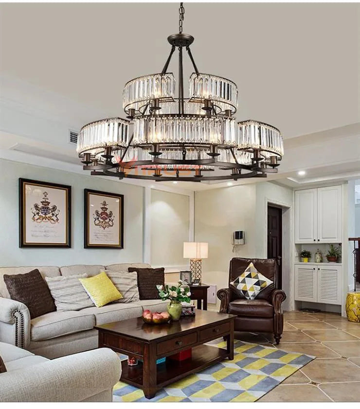 Madeleine Vintage Crystal Loft Chandelier