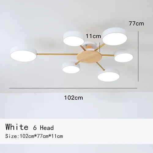 Manon Nordic Macaron Multi-Arm Ceiling Light