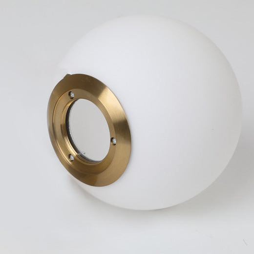 Élodie Glass Brass Orb Pendant Light Luxury Frosted Globe Ceiling Fixture
