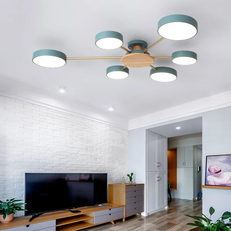 Manon Nordic Macaron Multi-Arm Ceiling Light