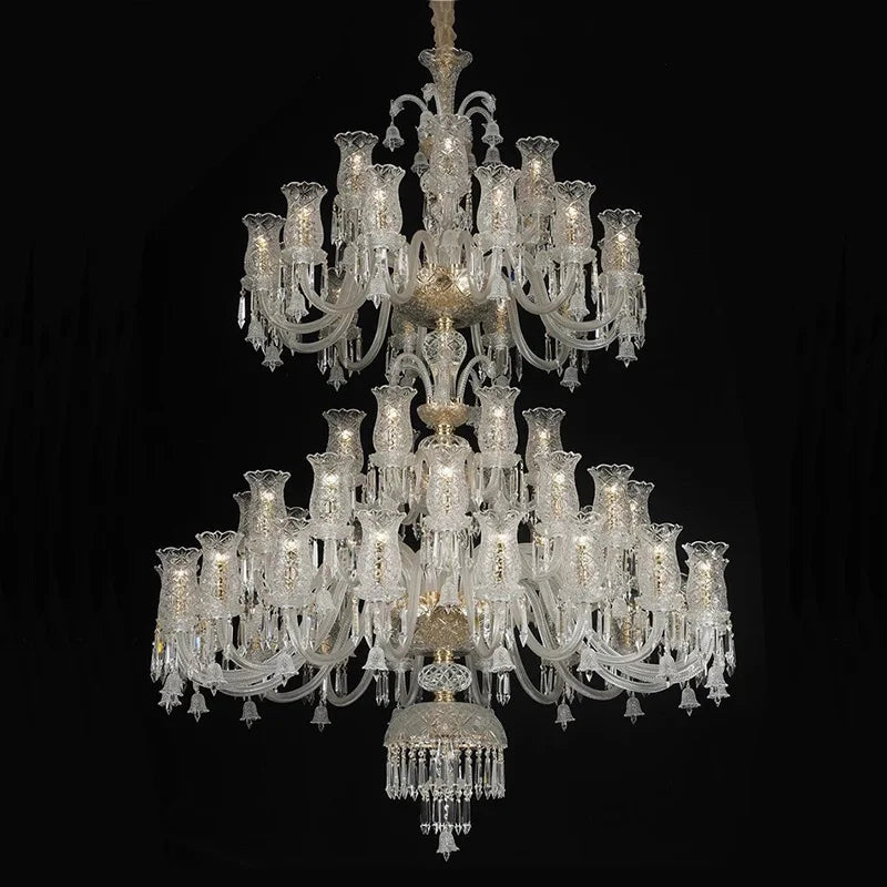 Minimalist Crystal Candle Chandelier for Living Room and Bedroom