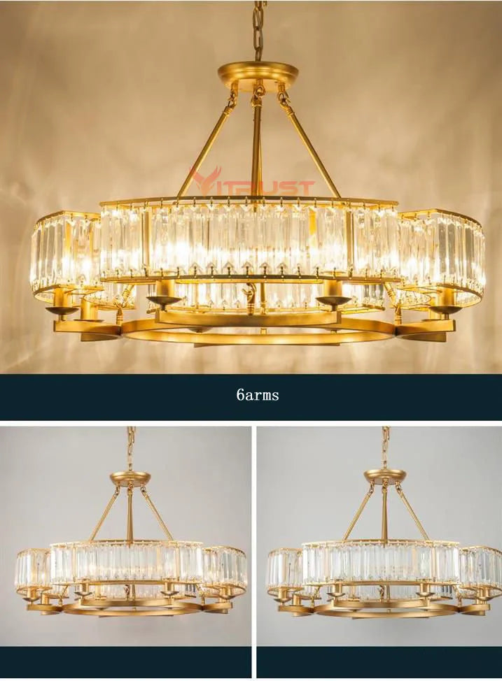 Madeleine Vintage Crystal Loft Chandelier