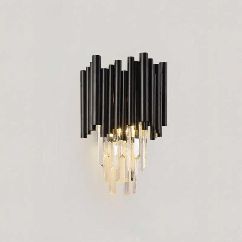 Sophie Crystal Black Wall Lamp with Modern Elegant Finish
