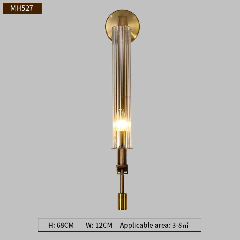 Sabine Glass Cylinder Wall Lamp