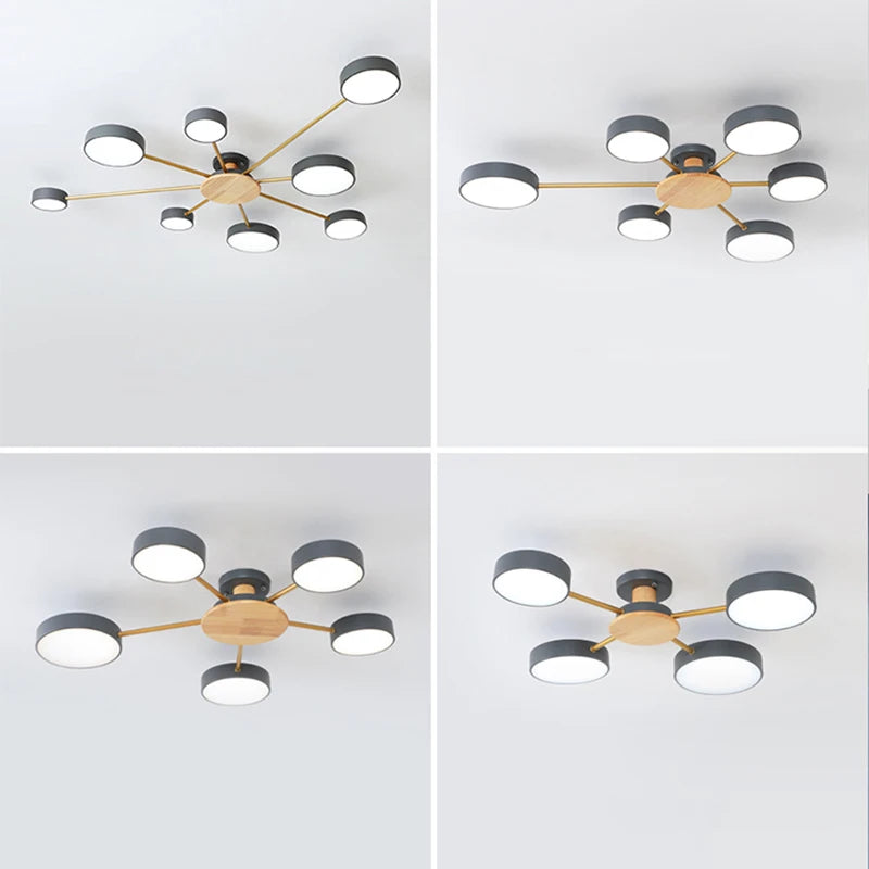 Manon Nordic Macaron Multi-Arm Ceiling Light
