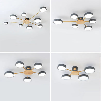 Manon Nordic Macaron Multi-Arm Ceiling Light