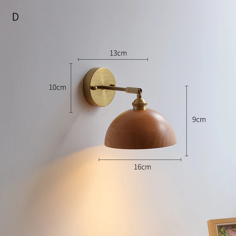 Marianne Wood Wall Lamp Pull Chain Modern