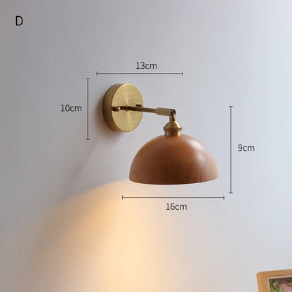 Marianne Wood Wall Lamp Pull Chain Modern