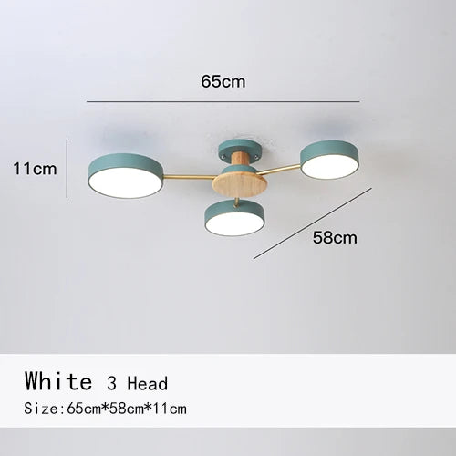 Manon Nordic Macaron Multi-Arm Ceiling Light