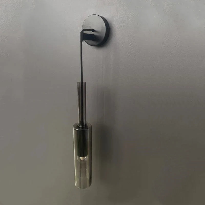 Clémence Smoky Glass Wall Lamp with Modern Pendant Style