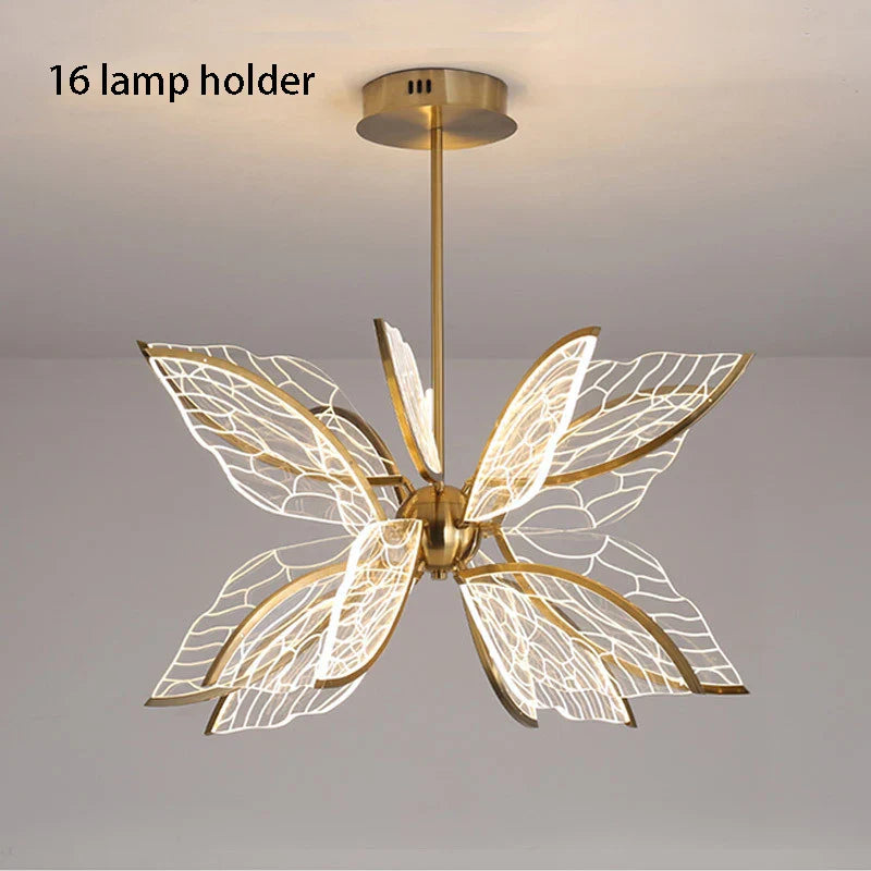 Inès Butterfly Acrylic Chandelier