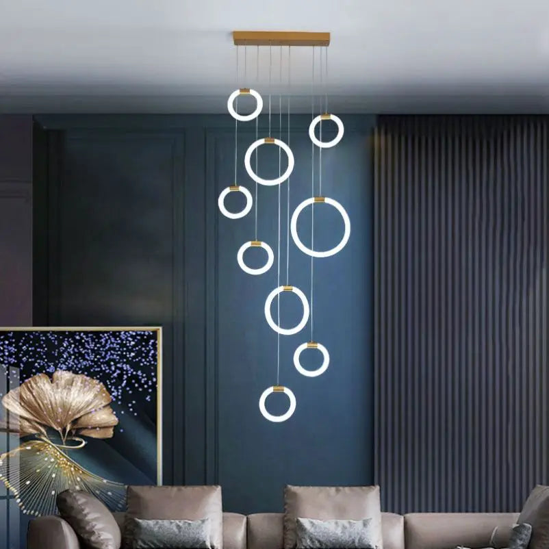 Élodine Acrylic Ring LED Pendant Chandelier
