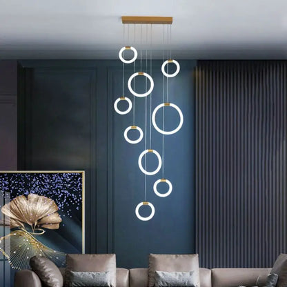 Élodine Acrylic Ring LED Pendant Chandelier