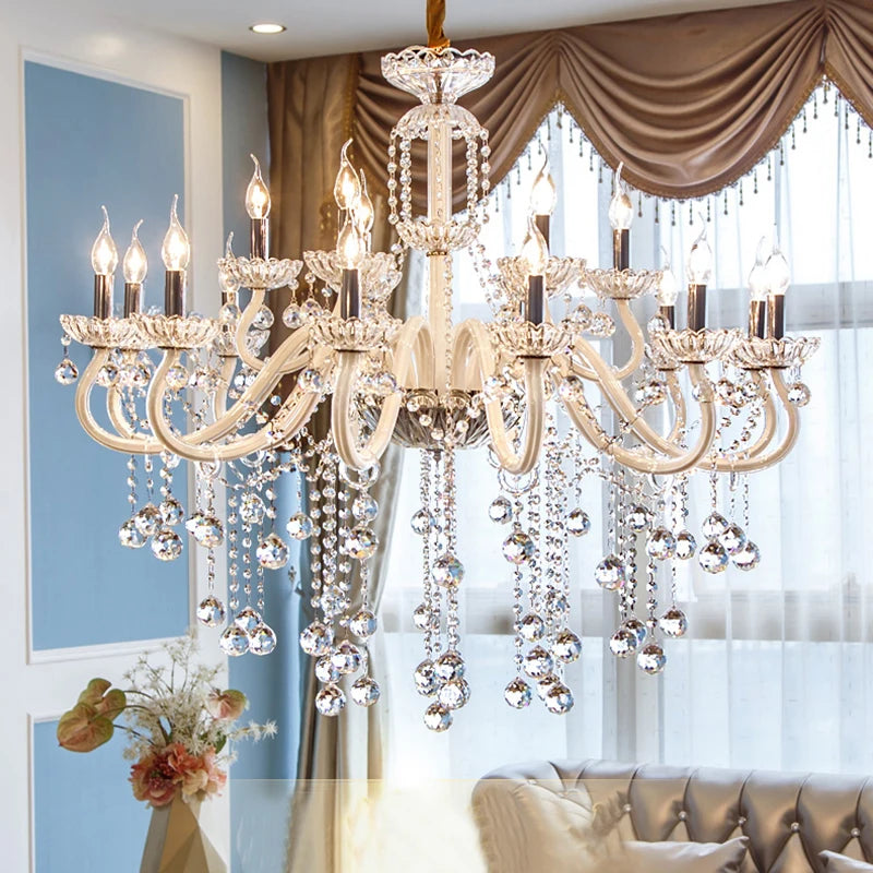 Modern Crystal Candle Chandelier for Bedroom and Restaurant