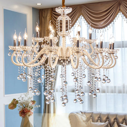 Modern Crystal Candle Chandelier for Bedroom and Restaurant