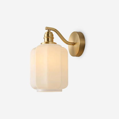 Sophie Henry Wall Lamp with Brass Body and Glass Shade