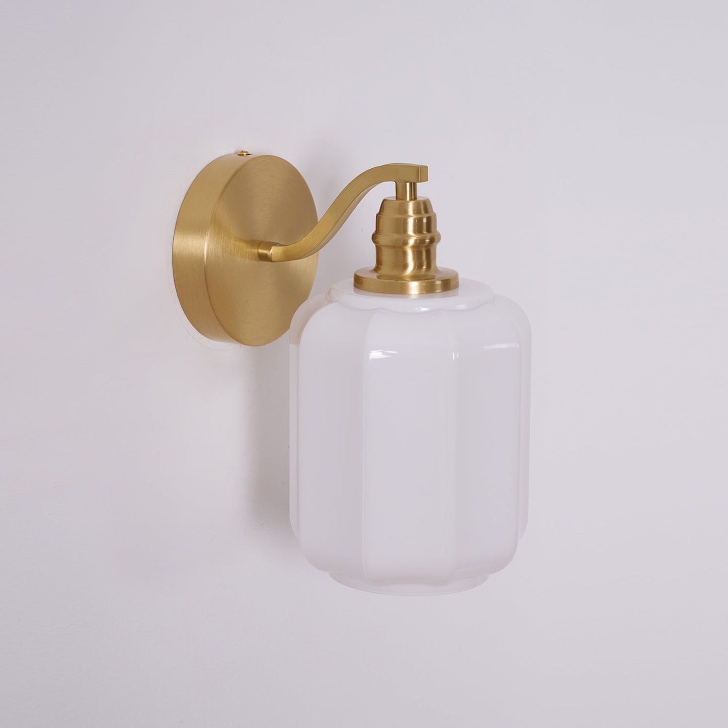 Sophie Henry Wall Lamp with Brass Body and Glass Shade