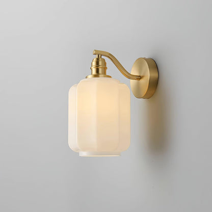 Sophie Henry Wall Lamp with Brass Body and Glass Shade