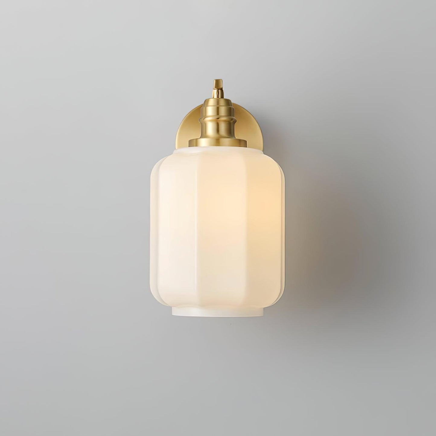 Sophie Henry Wall Lamp with Brass Body and Glass Shade