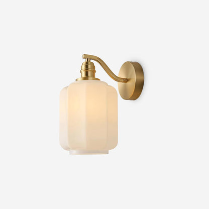 Sophie Henry Wall Lamp with Brass Body and Glass Shade
