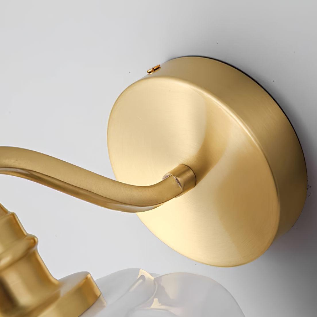 Sophie Henry Wall Lamp with Brass Body and Glass Shade
