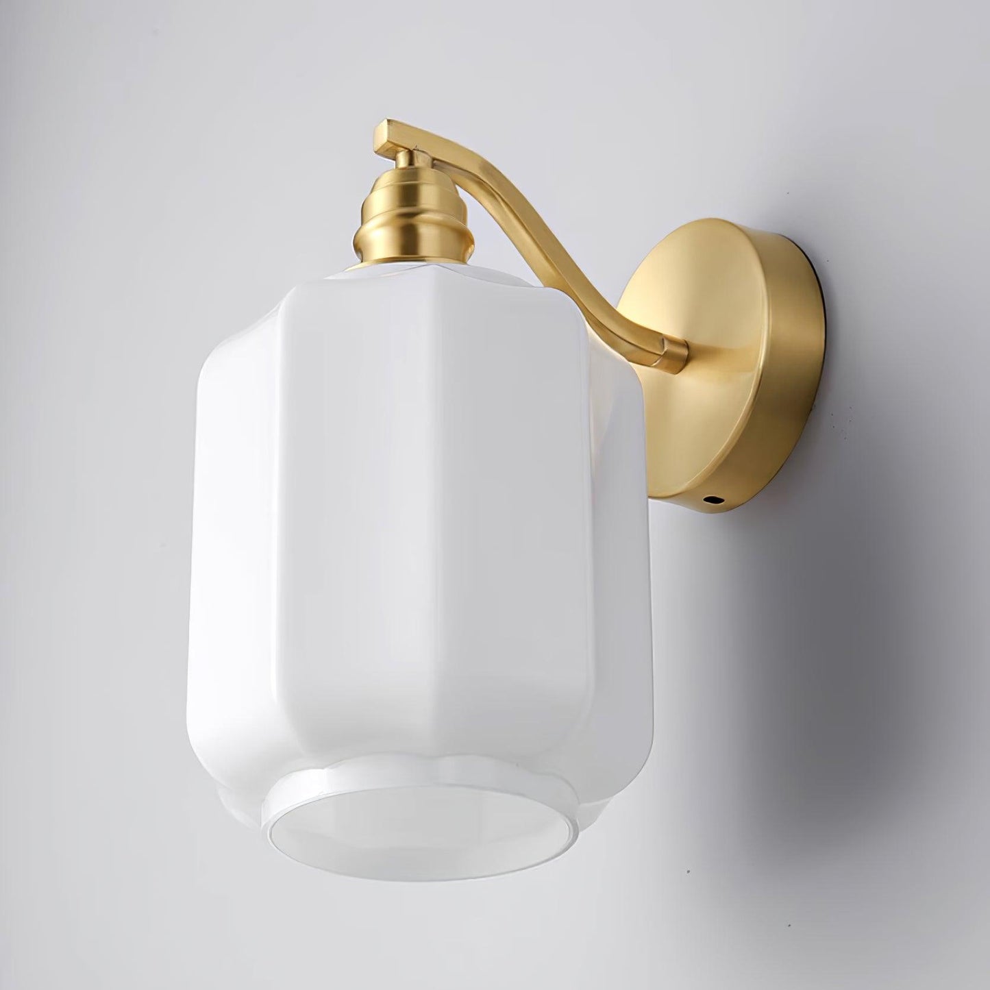 Sophie Henry Wall Lamp with Brass Body and Glass Shade