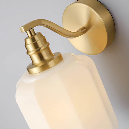 Sophie Henry Wall Lamp with Brass Body and Glass Shade