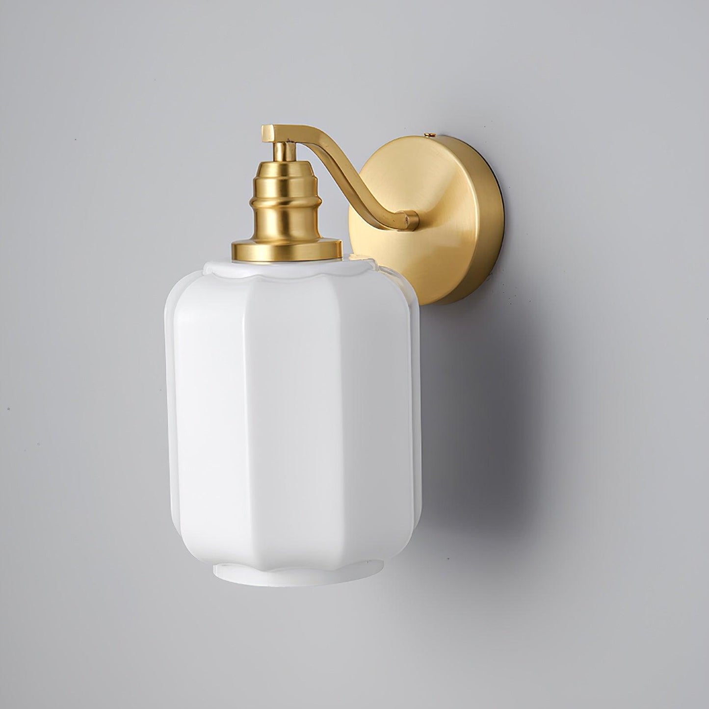 Sophie Henry Wall Lamp with Brass Body and Glass Shade