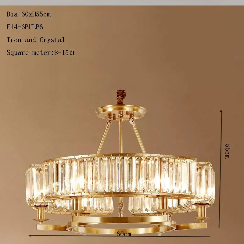 Madeleine Vintage Crystal Loft Chandelier