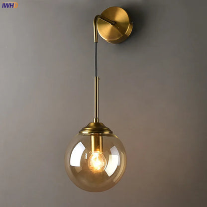 Madeleine Glass Globe Wall Light