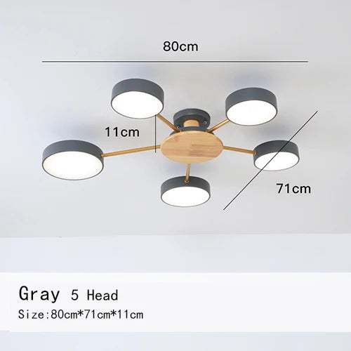 Manon Nordic Macaron Multi-Arm Ceiling Light