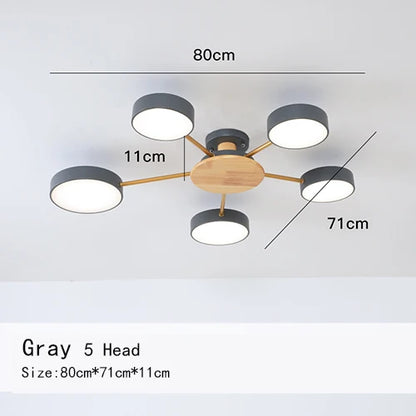 Manon Nordic Macaron Multi-Arm Ceiling Light