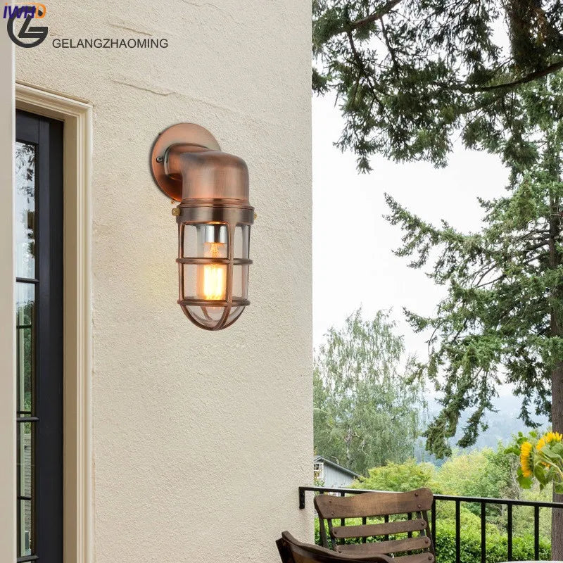 Aurélie Outdoor Aluminum Wall Light Waterproof Glass Lamp