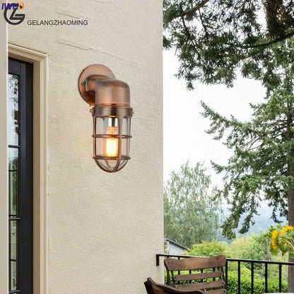 Aurélie Outdoor Aluminum Wall Light Waterproof Glass Lamp