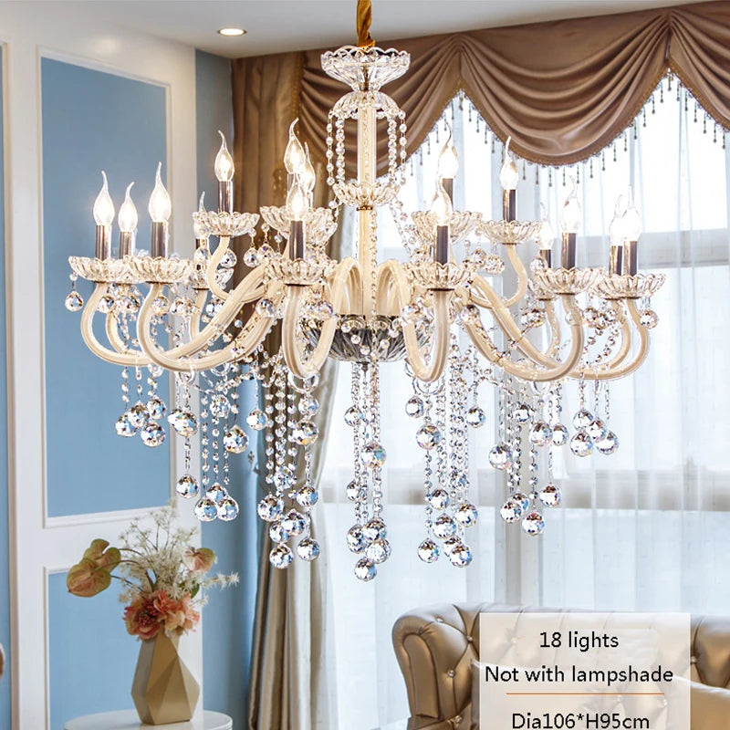 Modern Crystal Candle Chandelier for Bedroom and Restaurant