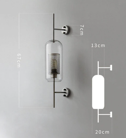 Camille Honeycomb Glass & Metal Sconce Light