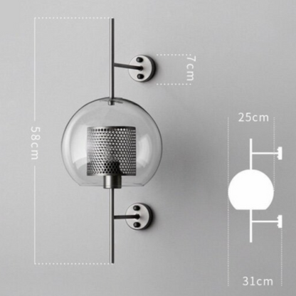 Camille Honeycomb Glass & Metal Sconce Light