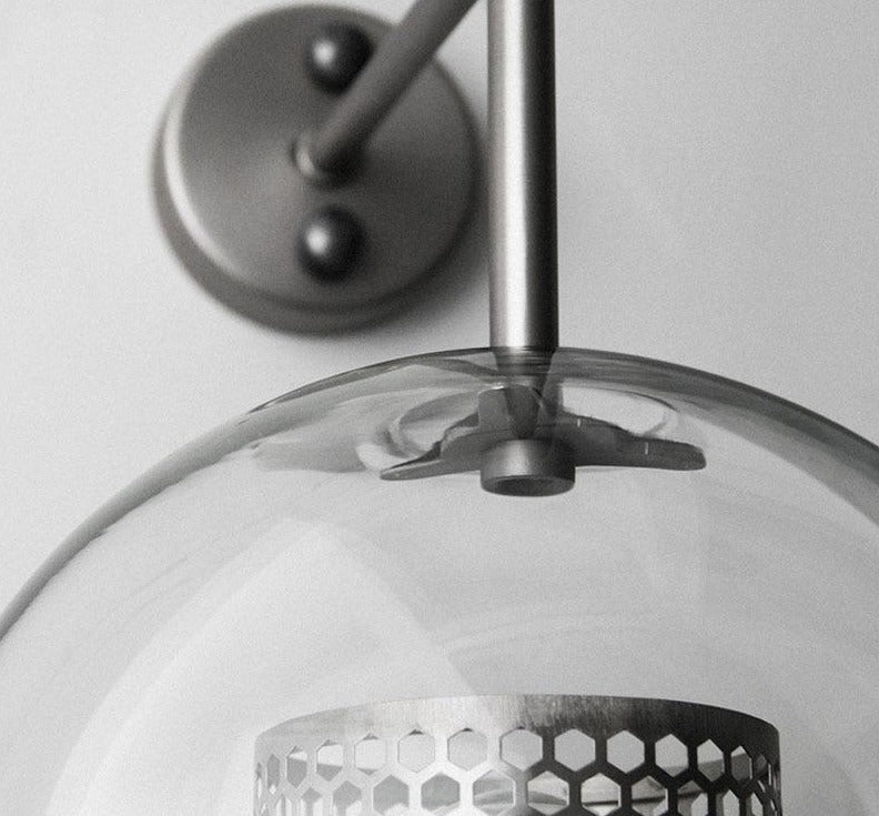 Camille Honeycomb Glass & Metal Sconce Light